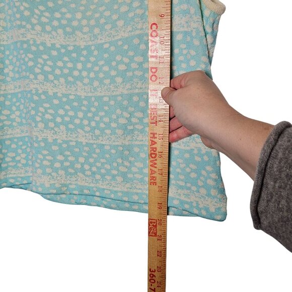 St. John Light Blue & Cream Polka Dot Textured Knit Tank Top Size S - Picture 9 of 10